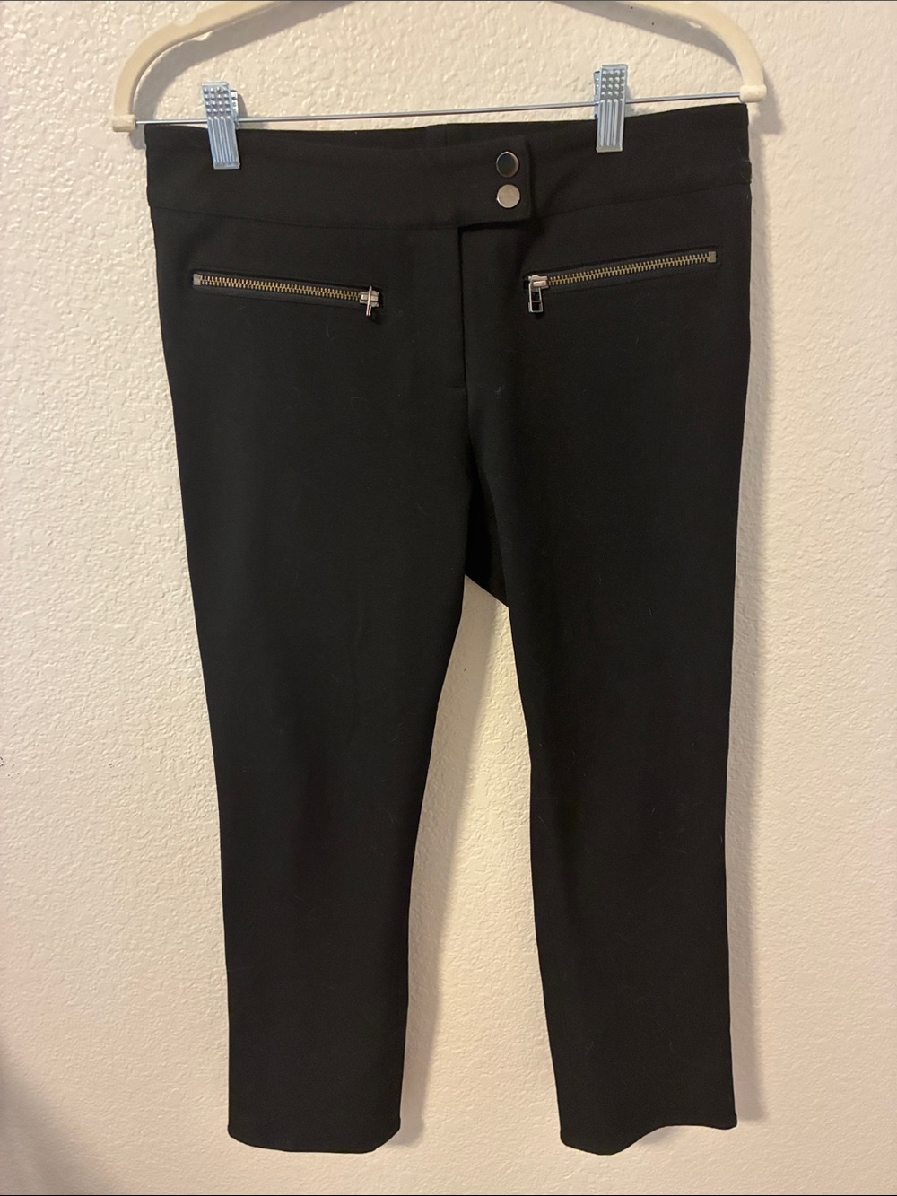 Veronica Beard Stretch Black Metro Cropped Kick Flare Pants